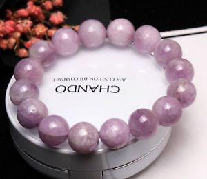 【送料無料】ブレスレット　アクセサリ―　13mmクンツァイトブレスレットaaa13mm genuine natural purple kunzite crystal round beads bracelet aaa 16,045円