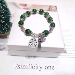 【送料無料】ブレスレット　アクセサリ―　マラカイトストーンs925シルバーラウンドボールブレスレットfashion natural malachite stone s925 silver round ball bracelet healing gifts