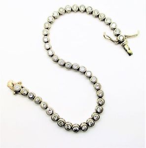 【送料無料】ブレスレット　アクセサリ―　スターリングシルバーテニスブレスレットラウンド925 sterling silver tennis bracelet with round cz 7