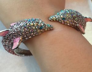 【送料無料】ブレスレット　アクセサリ―　ジョンソンオーシャンドライブクリスタルドルフィンブレスレットbetsey johnson ocean drive crystal dolphin bracelet nwot