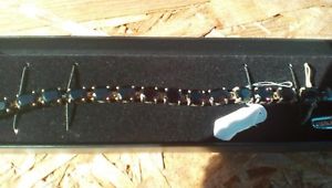 【送料無料】ブレスレット　アクセサリ―　スモーキートパーズラインテニスブレスレットスターリングシルバーestate smoky topaz line tennis bracelet sterling silver