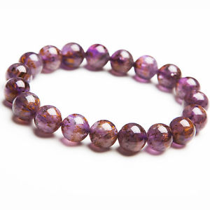 【送料無料】ブレスレット　アクセサリ―　ルチルクリスタルビーズブレスレットnatural cacoxenite purple rutilated quartz crystal beads bracelet 10mm aaa 15,826円