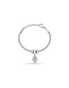 【送料無料】ブレスレット　アクセサリ―　ブレスレットドロップステンレスbracelet morellato drops charms stainless steel and crystals scz924