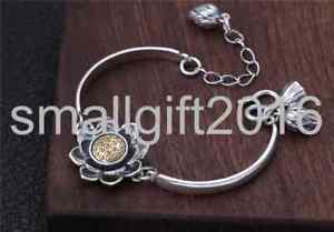 【送料無料】ブレスレット　アクセサリ―　スターリングシルバーファッションクラシックロータスブレスレットpure s925 sterling silver fashion classic lotus womens bracelet