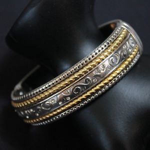 【送料無料】ブレスレット　アクセサリ―　ブライトンブレスレットゴールドシルバートーンヒンジクランパクリスタルbrighton unity bracelet gold silver tone hinged magnetic clamper crystal