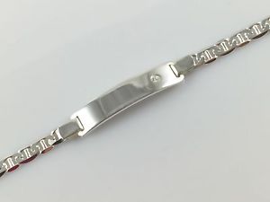 【送料無料】ブレスレット　アクセサリ―　スターリングシルバーレディースパーソナライズアンカーブレスレット925 sterling silver ladies personalised anchor cz id bracelet 76free engraving