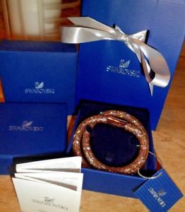 【送料無料】ブレスレット　アクセサリ―　スワロフスキースターダストピンクゴールドダブルブレスレットbnib swarovski stardust rose gold double bracelet *** gift bag included 7999