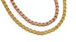 【送料無料】ブレスレット　アクセサリ―　ベネチアンチェーンブレスレットイエローゴールドオスメスvenetian chain bracelet yellow gold lined or rosa or gold plated male female