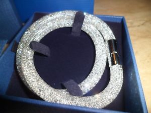 【送料無料】ブレスレット　アクセサリ&mdash;　スワロフスキースターダストシルバーダブルブレスレットbnib swarovski stardust silver double bracelet *** gift bag included 7999｜hokushin