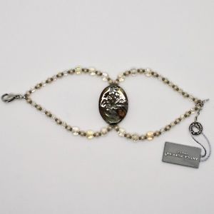 【送料無料】ブレスレット　アクセサリ―　ベネチアムラノガラスベージュブラウンゴールドブレスレットantica murrina venezia bracelet with murano glass beige brown gold br795a10