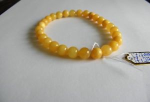 【送料無料】ブレスレット　アクセサリ―　バルトラウンドビーズブレスレットミリbaltic amber round beads bracelet 7,7 mm butterscotch color 7,27ggeniune