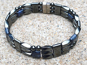 【送料無料】ブレスレット　アクセサリ―　ヘマタイトジュエリーブレスレットmens powerful magnetic hematite jewelry bracelet anklet strong 3 row therapy