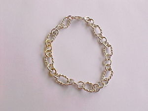 【送料無料】ブレスレット　アクセサリ―　ブレスレットスターリングシルバーツイストリンクbracelet 925 sterling silver twisted and plain links 16,546円