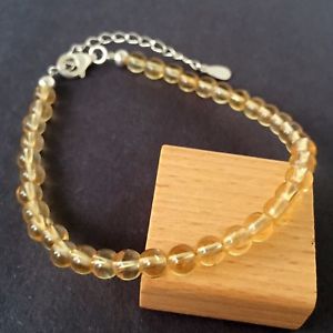 【送料無料】ブレスレット　アクセサリ―　ブレスレットグレードシトリンスターリングシルバーリンククラスプzen bracelet aa grade 5mm natural citrine 925 sterling silver link clasp