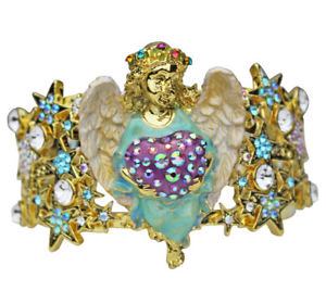 【送料無料】ブレスレット　アクセサリ&mdash;　kirks folly celestial angel heart cuff bracelet goldtonekirks folly celestial angel heart cuff bracelet goldtone｜hokushin