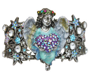 【送料無料】ブレスレット　アクセサリ&mdash;　kirks folly celestial angel heart cuff bracelet silvertonekirks folly celestial angel heart cuff bracelet silvertone｜hokushin