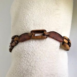 【送料無料】ブレスレット　アクセサリ&mdash;　ユニークチェーンリンクブレスレットunique wood magnetic clasp chain linked bracelet｜hokushin