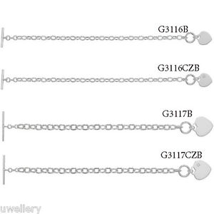 【送料無料】ブレスレット　アクセサリ―　アルジェントバーブレスレットen argent sterling 925 vritable femmes t bar zircone cubique bracelet coeur