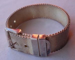 【送料無料】ブレスレット　アクセサリ―　シルバーメッシュベルトブレスレットシルバービンテージsilver mesh belt bracelet t amp; co 925 silver 8 vintage 17,235円