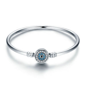 【送料無料】ブレスレット　アクセサリ&mdash;　スターリングシルバーカフブレスレットsterling silver cuff bracelet 925 blue eye｜hokushin 15,386円