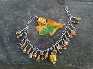 【送料無料】ブレスレット　アクセサリ&mdash;　autumn goldescharm bracelet 1autumn gold hand made uk charm bracelet by s by e limited edition 1｜hokushin