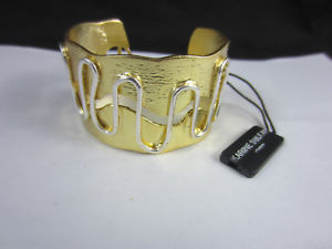 【送料無料】ブレスレット　アクセサリ―　デザイナーkarineサルタンパリステートメントカフスnwtdesigner karine sultan paris large goldsilver statement cuff bracelet nwt 17,235円