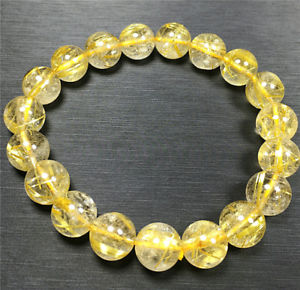 【送料無料】ブレスレット　アクセサリ―　ゴールデンルチルラウンドビーズブレスレットnatural golden rutilated quartz crystal round beads bracelet 10mm aaaa