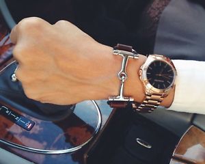 【送料無料】ブレスレット　アクセサリ&mdash;　ブレスレットブレスレットシルバーブレスレットequestrian bracelet, horse bracelet, silver snaffle bracelet c1｜hokushin