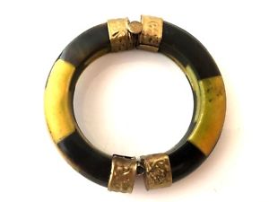 【送料無料】ブレスレット　アクセサリ―　ヴィンテージdorevintage bracelet ethnic metal dore and bovine horn