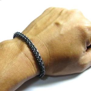 【送料無料】ブレスレット　アクセサリ―　925スターリングリンクブレスレットジェンpindチェーンmaillecustom oxidized 925 sterling silver circle link bracelet jen pind chain maille 16,086円