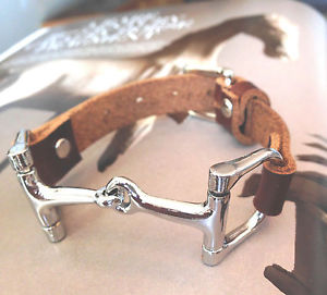 【送料無料】ブレスレット　アクセサリ―　ブラウンレザーブレスレットレザーブレスレットレザーラップカフステンレスbrown leather wrap bracelet leather bracelet leather cuff with stainless snaffle