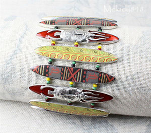 【送料無料】ブレスレット　アクセサリ&mdash;　ヴィンテージpilgrimブレスレットafro funkシルバーレッドbnwtvintage pilgrim wide bracelet afro funk silver red enamel tribal trade art bnwt｜hokushin