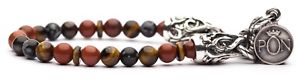 【送料無料】ブレスレット　アクセサリ―　ブレスレットコーラルタイガーアイブラportonovo bracelet man coral tigers eye bra041501
