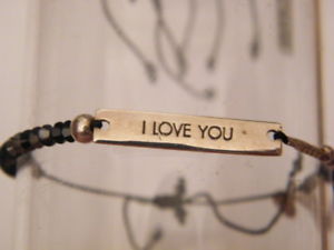 【送料無料】ブレスレット　アクセサリ―　メッセージブレスレットシルバースワロフスキービーズmessage bracelet i love you silver 925 swarovski beads, doriane ls1580