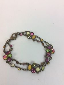 【送料無料】ブレスレット　アクセサリ&mdash;　マルチカラークリスタルブロンズトーンブレスレットstunning sorrelli multi colors crystal bronze tone bracelet｜hokushin