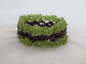 【送料無料】ブレスレット　アクセサリ&mdash;　ペリドットブレスレットvery nice peridot amp; garnet expandable bracelet｜hokushin