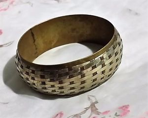 【送料無料】ブレスレット　アクセサリ―　ヴィンテージジュエルカフブレスレットインテリアold vintage jewel cuff bracelet 2 copper coloured amp; brass interior t155