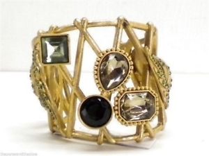 【送料無料】ブレスレット アクセサリ― ジェシカシンプソンブレスレットガーデングリーンクリスタルカフjessica simpson bracelet glam garden goldtone green crystal cuff nwt