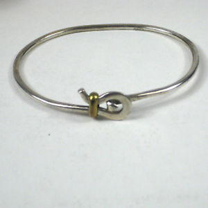 【送料無料】ブレスレット　アクセサリ―　シルバーブレスレットフックsilver bracelet stamped unsigned fish hook