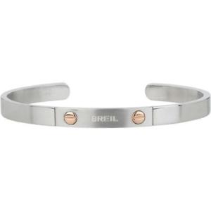 【送料無料】ブレスレット　アクセサリ―　メタルブレスレットステンレススチールｋゴールドレッドrigid bracelet man breil 9k tj2259 stainless steel 9k gold red insert
