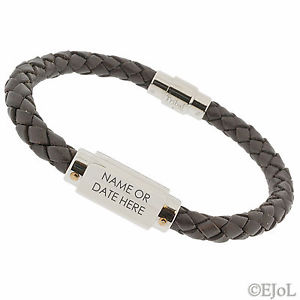 【送料無料】ブレスレット　アクセサリ&mdash;　メンズブラウンパーソナライズラップブレスレットmens brown personalised engraved 6mm leather european wrap bracelet gift pouch｜hokushin
