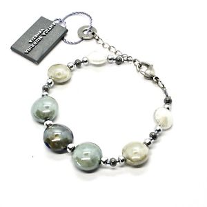 【送料無料】ブレスレット　アクセサリ―　muranoグラスbr817a06antica murrina veneziaantica murrina venezia bracelet with murano glass silver and grey br817a06