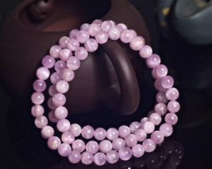 【貨物輸送無料】腕輪 付属品― ラウンドビーズブレスレット6粍 genuine natural purple kunzite cat eye crystal round beads bracelet aaa