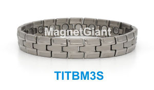 【貨物輸送無料】腕輪 付属品― ハイパワーメンズチタニウムブレスレットガウスhigh power mens magnetic titanium bracelet 5000 gauss magnets titbm3s