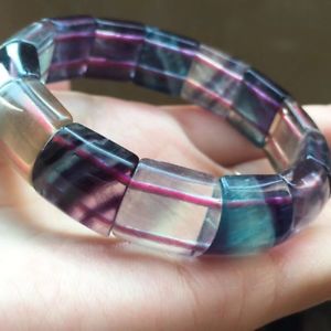 【貨物輸送無料】腕輪 付属品― ビーズ腕輪natural blue fluorite quartz crystal rectangle beads bracelet
