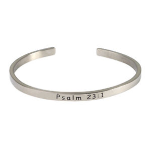 【貨物輸送無料】腕輪 付属品― スターリングカフスブレスレット231 womens bible verse sterling silver engraved cuff bracelet  psalm 231