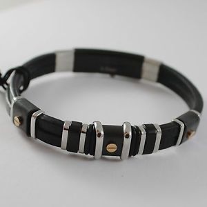 【貨物輸送無料】腕輪 付属品― ステンレスブラックホワイトローズスチールブレスレットチェーザレ