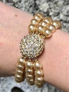 【貨物輸送無料】腕輪 付属品― パールクリスタルブレスレットsardi pearl crystal bracelet