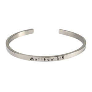 【貨物輸送無料】腕輪 付属品― スターリングカフスブレスレットマシュー58 womens bible verse sterling silver engraved cuff bracelet  mathew 58