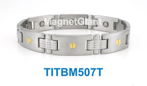 【貨物輸送無料】腕輪 付属品― ハイパワーメンズチタニウムブレスレットガウスネジデザインhigh power mens magnetic titanium bracelet 5000 gauss magnets screws design